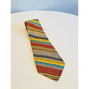 Vintage Striped Necktie 1970s Colorful Striped Tie Costume Design Menswear